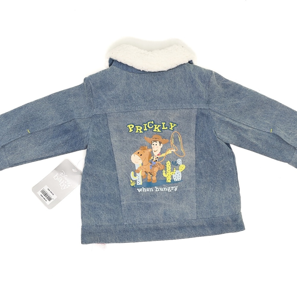 TOY STORY Denim Jacket Sherpa Collar with WOODY by Disney Baby Size 6-9M NWT